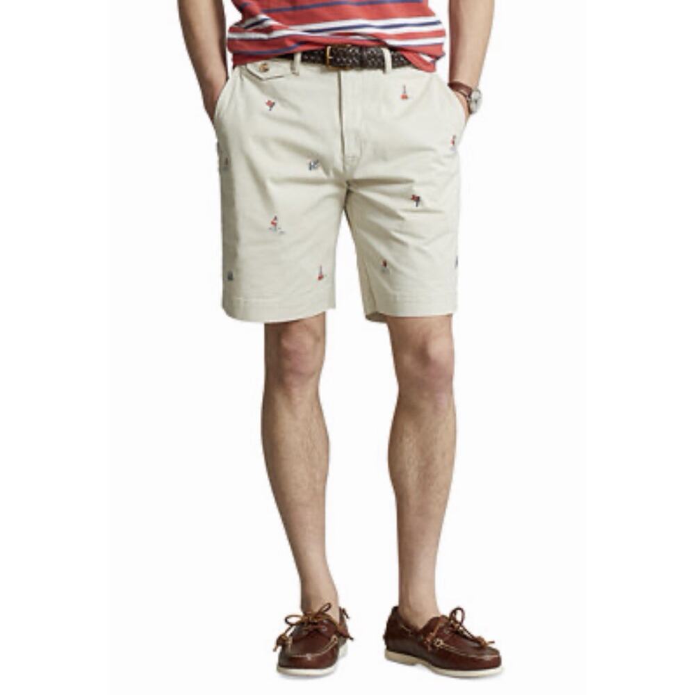 Polo Ralph Lauren Men's Nautical Embroidered Classic Fit Chino Sz 34 Retails $98